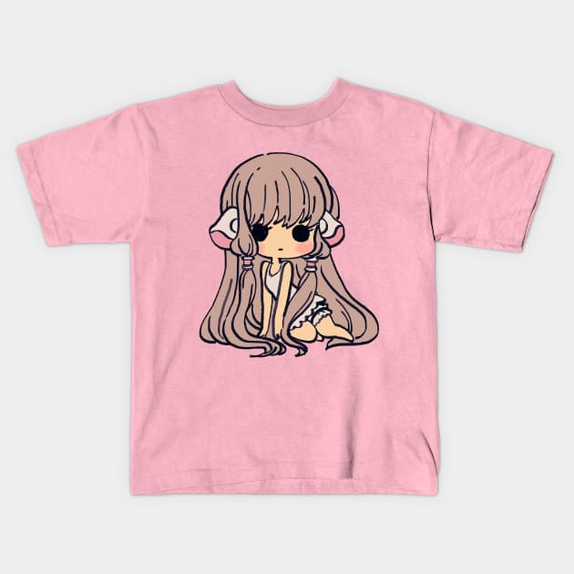 pink pastel chibi chii / chobits elda chi motosuwa Kids T-Shirt by mudwizard